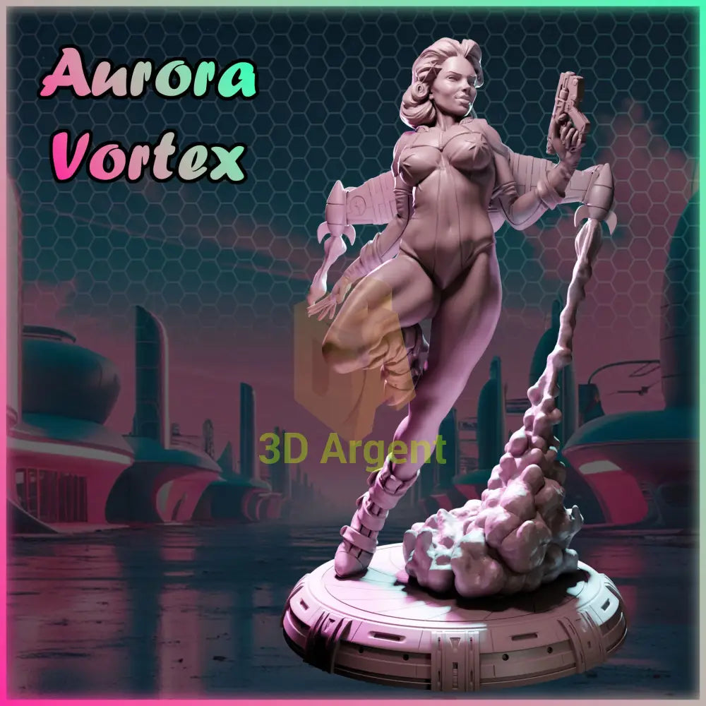 Aurora Vortex – Ladies of Nuke City – Gilmorestudio 3D Printed Resin Miniature 32mm SFW