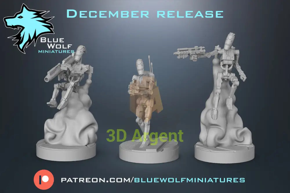 B1 Battle Droids 7 version Star Wars Legion 3D Printed Resin BlueWolf Miniatures Toys & Games:Wargames &