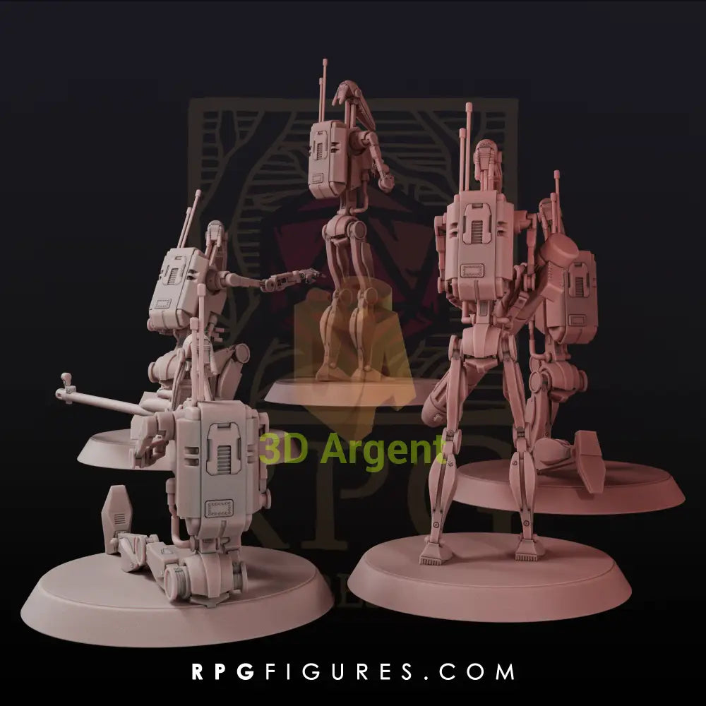 B1 Battle Droids Specialist Squad alternate view - Star Wars Legion Scale 3D Printed Resin Miniatures