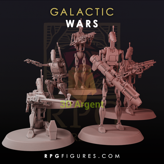 B1 Battle Droids Specialist Squad - Star Wars Legion Scale 3D Printed Resin Miniatures