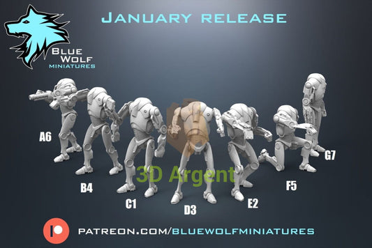 B2 RP Super Battle Droids Star Wars Legion 3D Printed Resin BlueWolf Miniatures All 7 versions Toys & Games:Wargames &