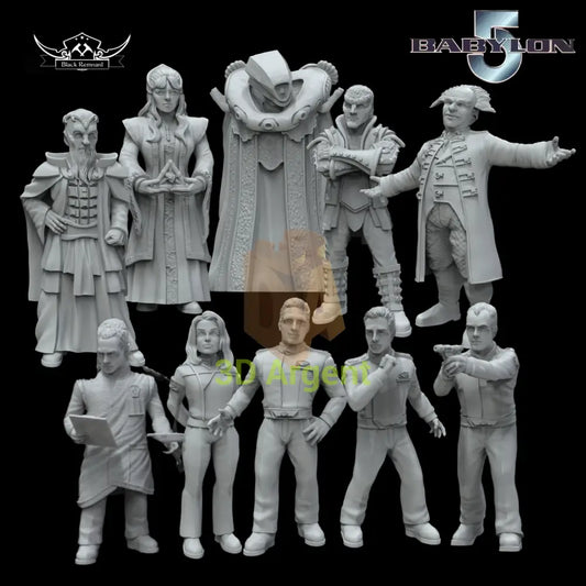 Babylon 5 10 Miniature Bundle - D&D 3D Printed Resin Miniatures Toys & Games:Wargames & Role-Playing:Star Wars