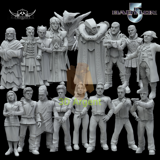 Babylon 5 17 Miniature Bundle - D&D 3D Printed Resin Miniatures - Toys & Games:Wargames & Role-Playing:Star Wars