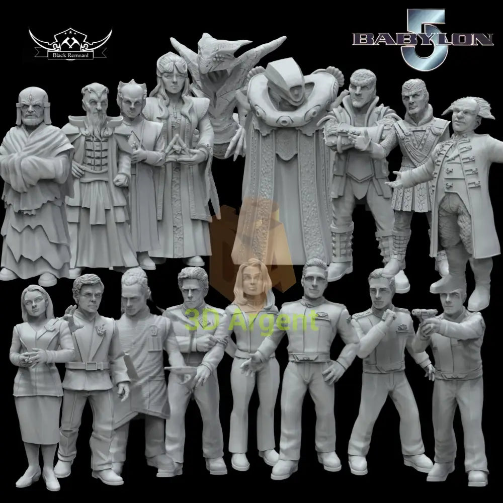 Babylon 5 17 Miniature Bundle - D&D 3D Printed Resin Miniatures - Toys & Games:Wargames & Role-Playing:Star Wars