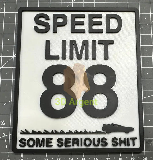 Back To The Future Speed Sign 88 - Movie Retro 3D Printed Sign Collectables:Science Fiction Collectables:Other Science