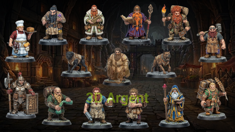 Baelgrim Heremit Essay – Dwarf Fantasy Resin Miniature Dwarves Kingdom - Resin Miniature