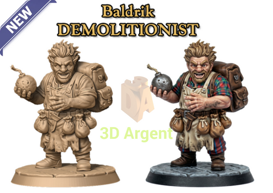 Baldrik Demolitionist – Dwarf Fantasy Resin Miniature Dwarves Kingdom - Resin Miniature