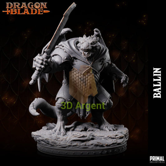 Ballin Draconian Fighter – Dragonblade – Primal Collectibles Resin - Toys & Games:Wargames &