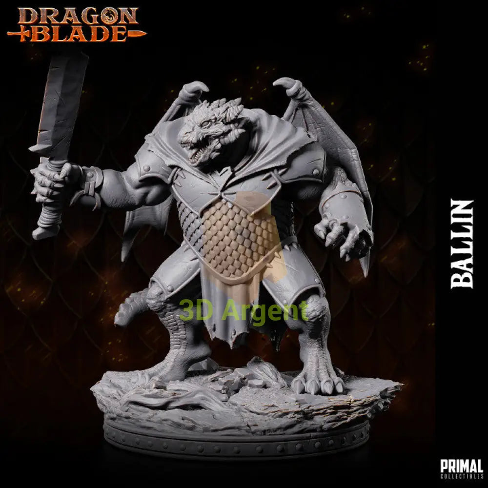 Ballin Draconian Fighter – Dragonblade – Primal Collectibles Resin - Toys & Games:Wargames &