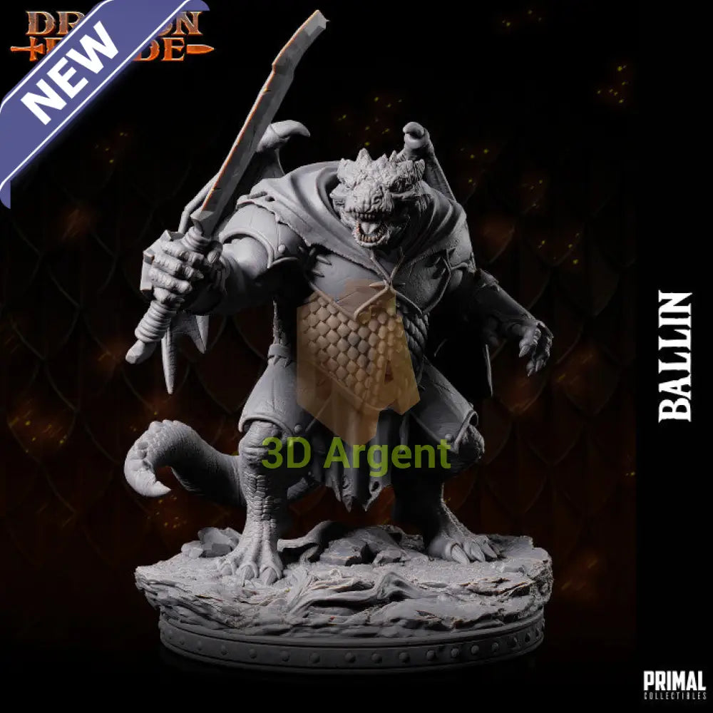 Ballin Draconian Fighter – Dragonblade – Primal Collectibles Resin - Toys & Games:Wargames &