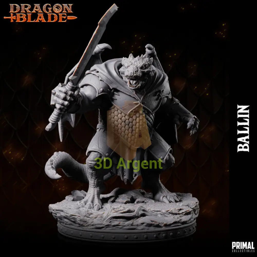 Ballin Draconian Fighter – Dragonblade – Primal Collectibles Resin - Toys & Games:Wargames &