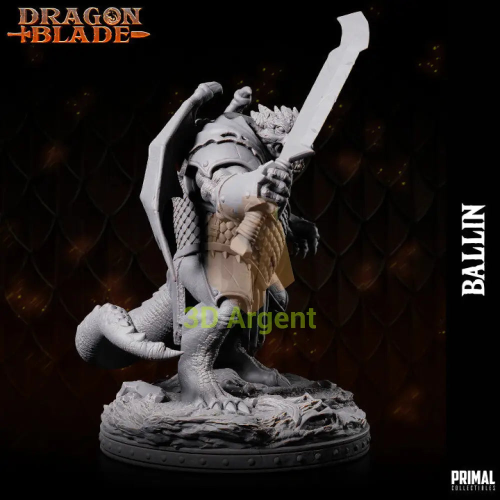 Ballin Draconian Fighter – Dragonblade – Primal Collectibles Resin - Toys & Games:Wargames &