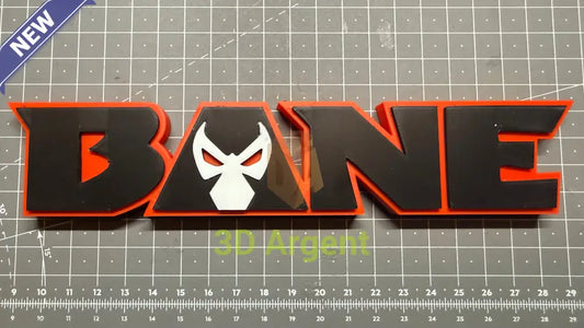 Bane Logo Sign Stand 3D Printed Multi Colour DC Display Decor - Video Games & Consoles:Video Game Merchandise