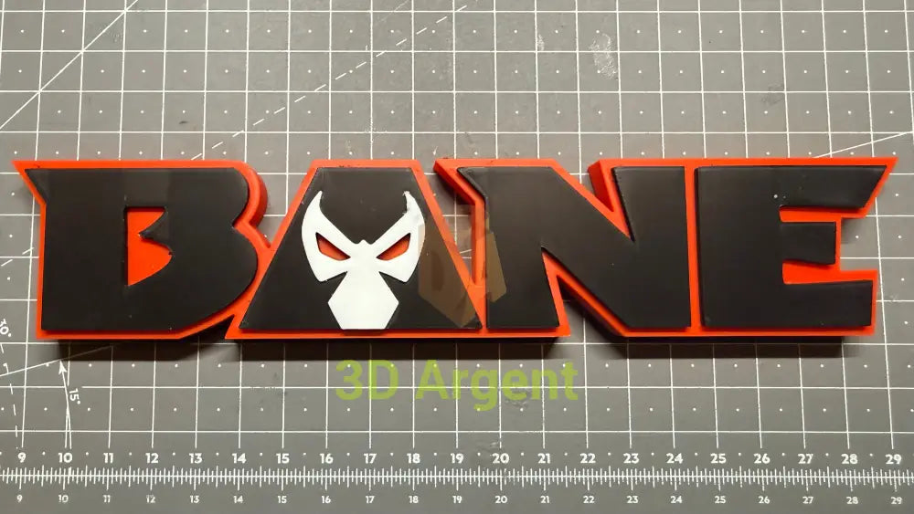 Bane Logo Sign Stand 3D Printed Multi Colour DC Display Decor - Video Games & Consoles:Video Game Merchandise