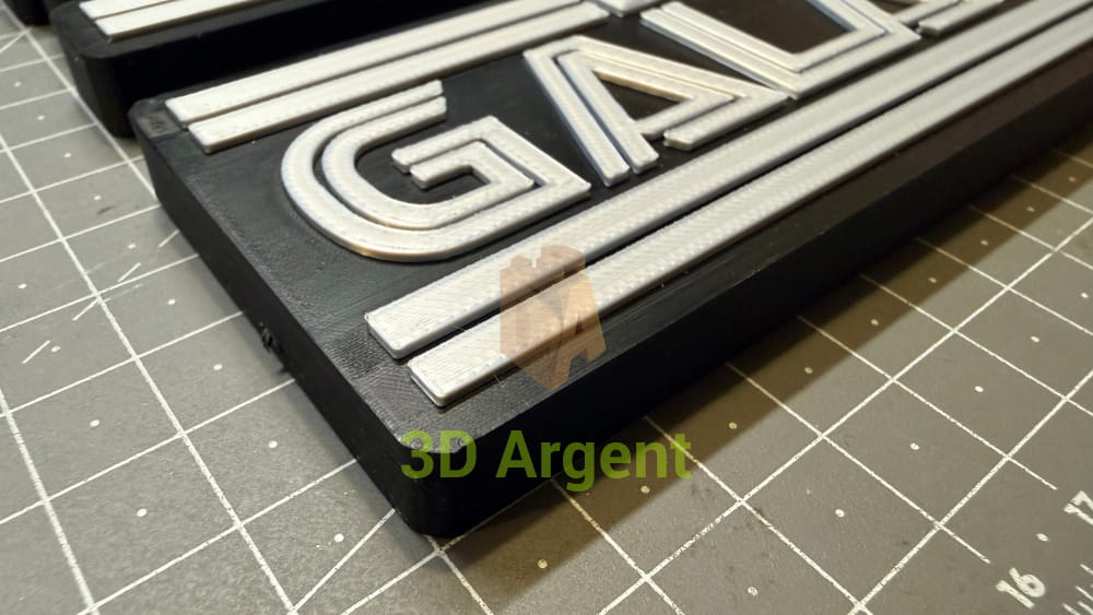Battlestar Galactica Logo Sign Stand 3D Printed Multi Colour Sci-Fi Display Decor Video Games & Consoles:Video Game