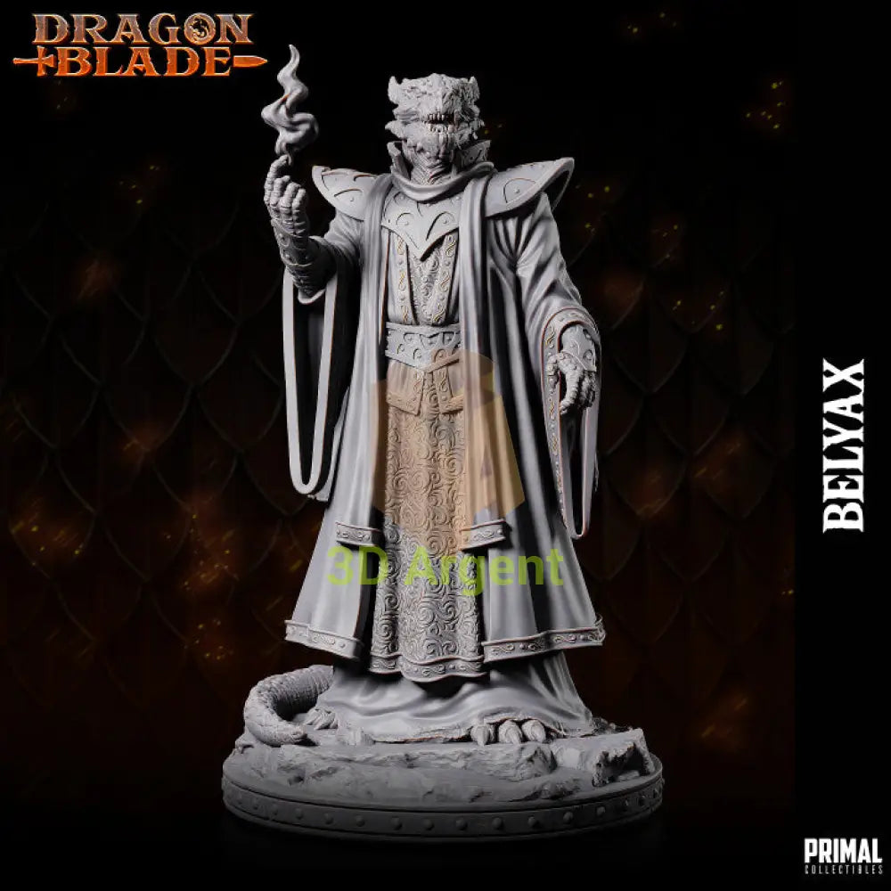 Belyax Draconian Wizard – Dragonblade – Primal Collectibles Resin - Toys & Games:Wargames &