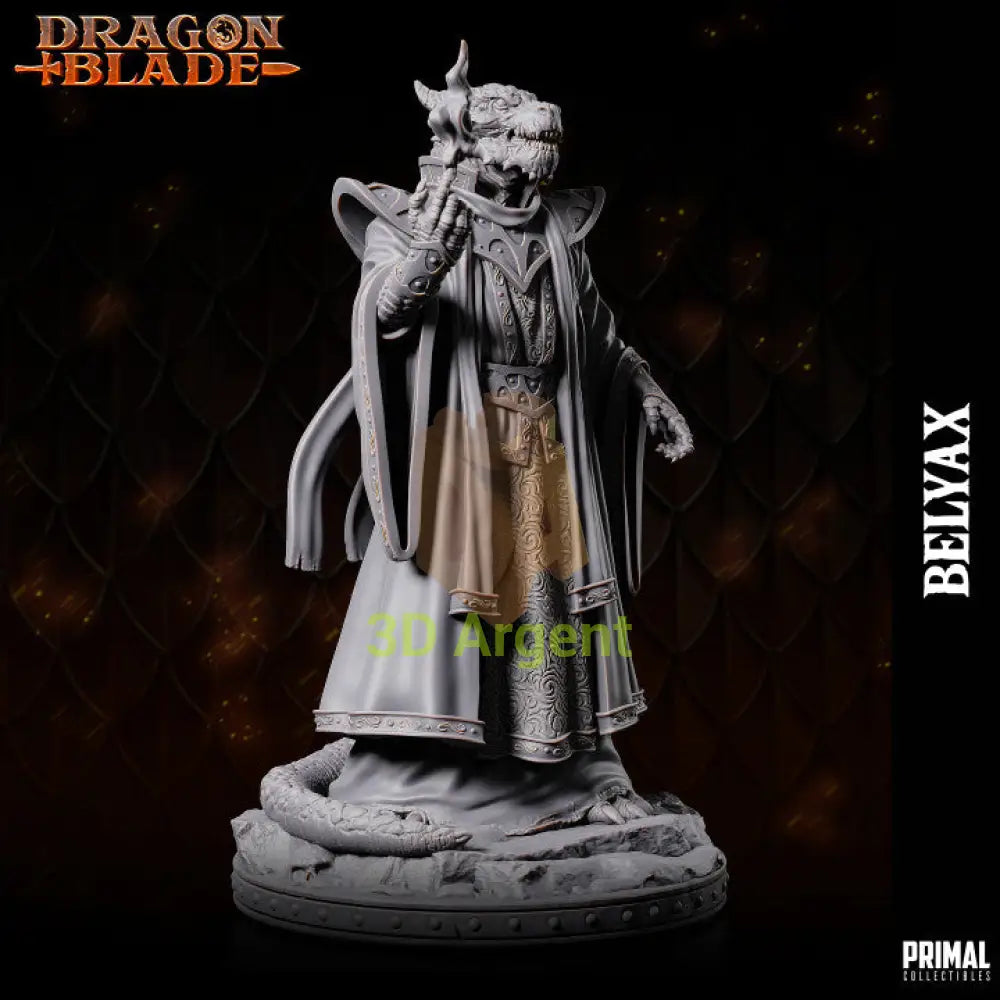 Belyax Draconian Wizard – Dragonblade – Primal Collectibles Resin - Toys & Games:Wargames &