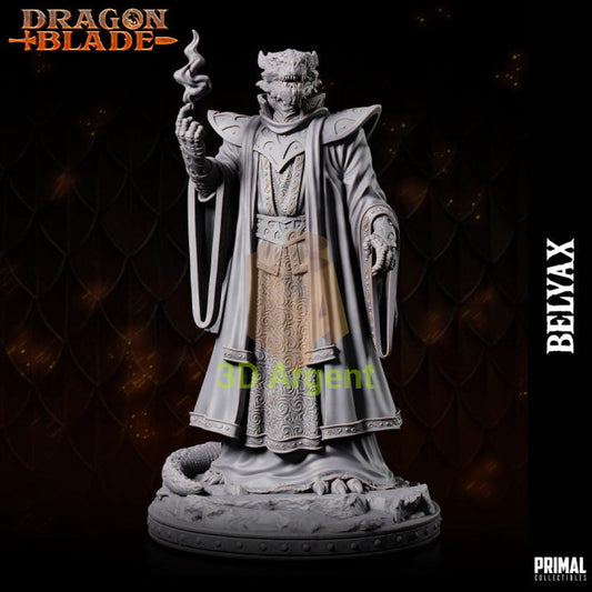 Belyax Draconian Wizard – Dragonblade – Primal Collectibles Resin - Toys & Games:Wargames &