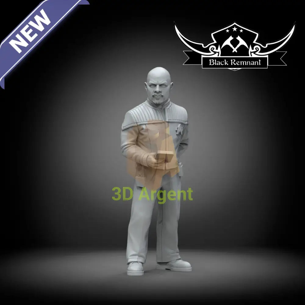 Benjamin Sisko Star Trek Deep Space Nine resin miniature render showing a standing uniformed character