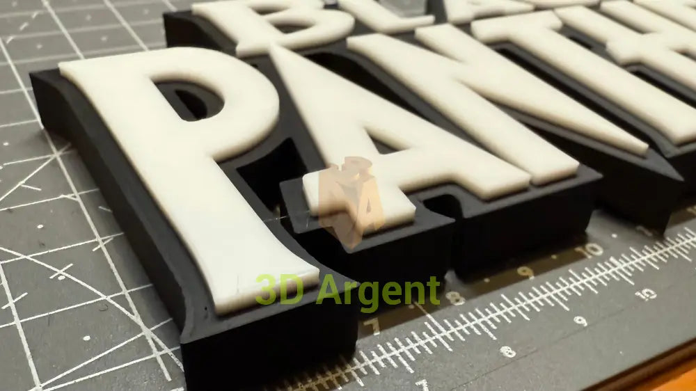Black Panther Logo - 3D Printed Sign Stand Collectables:Science Fiction Collectables:Other Science Fiction Items