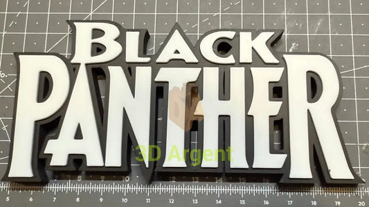 Black Panther Logo - 3D Printed Sign Stand Collectables:Science Fiction Collectables:Other Science Fiction Items