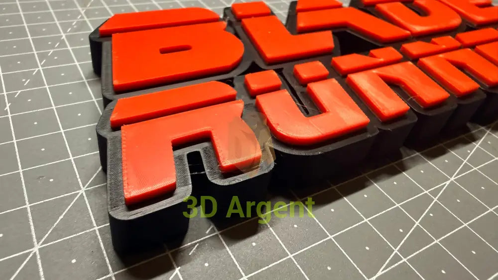Blade Runner v1 Logo Sign Stand 3D Printed Multi Colour Sci-Fi Movie Display Decor - Video Games & Consoles:Video Game