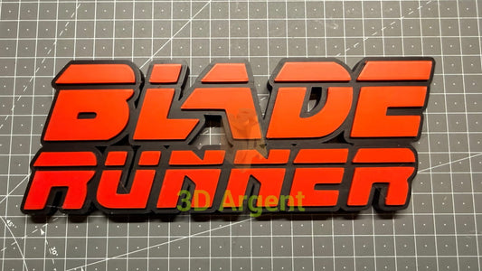 Blade Runner v1 Logo Sign Stand 3D Printed Multi Colour Sci-Fi Movie Display Decor - Video Games & Consoles:Video Game