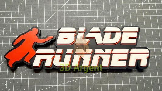 Blade Runner v2 Logo Sign Stand 3D Printed Multi Colour Sci-Fi Movie Display Decor - Video Games & Consoles:Video Game