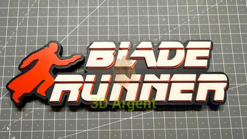 Blade Runner v2 Logo Sign Stand 3D Printed Multi Colour Sci-Fi Movie Display Decor - Video Games & Consoles:Video Game