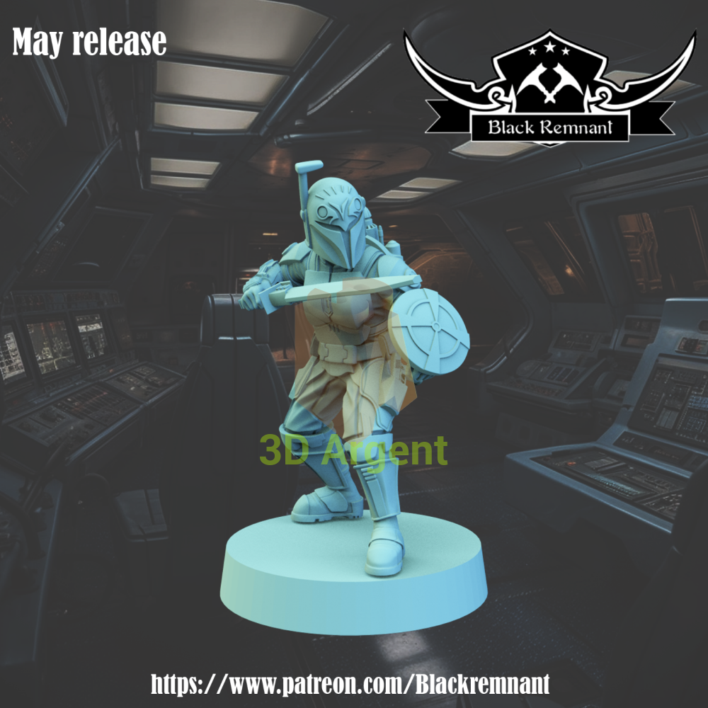 Bo Katan Kryze v1 - Star Wars Legion compatible 3D Printed Resin Miniatures Toys & Games:Wargames & Role-Playing:Star