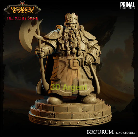 Brourum Dwarf King Fantasy compatible D&D DragonLance Miniatures Primal Toys & Games:Wargames &