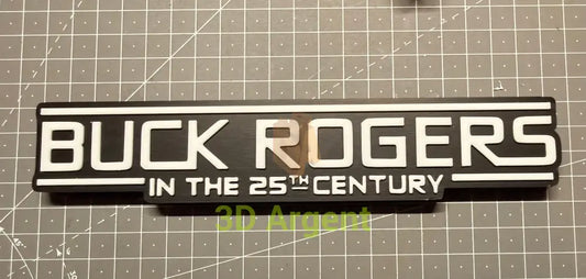 Buck Rogers Logo Sign Stand 3D Printed Multi Colour Sci-Fi Display Decor Video Games & Consoles:Video Game Merchandise