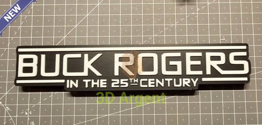 Buck Rogers Logo Sign Stand 3D Printed Multi Colour Sci-Fi Display Decor Video Games & Consoles:Video Game Merchandise