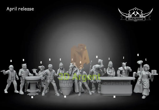 Cantina Patron 12 styles Star Wars Legion compatible 3D Printed Resin Miniatures All Models Toys & Games:Wargames &