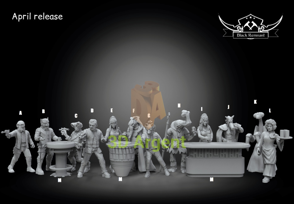 Cantina Patron 12 styles Star Wars Legion compatible 3D Printed Resin Miniatures Toys & Games:Wargames &