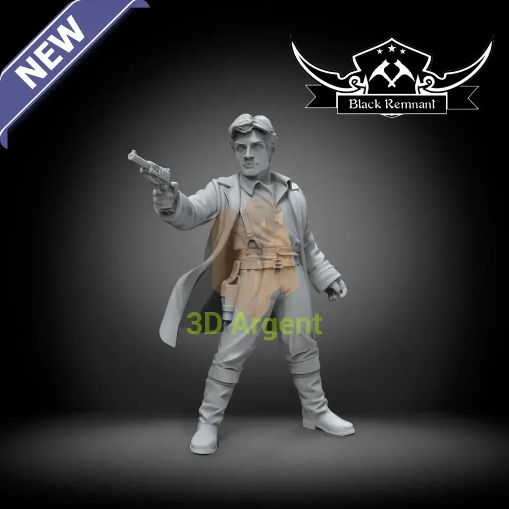 Captain Malcolm Reynolds Firefly 35mm Resin Miniature Stargrave Toys & Games:Wargames & Role-Playing:Star Wars