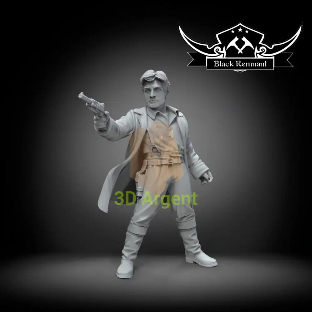 Captain Malcolm Reynolds Firefly 35mm Resin Miniature Stargrave Toys & Games:Wargames & Role-Playing:Star Wars