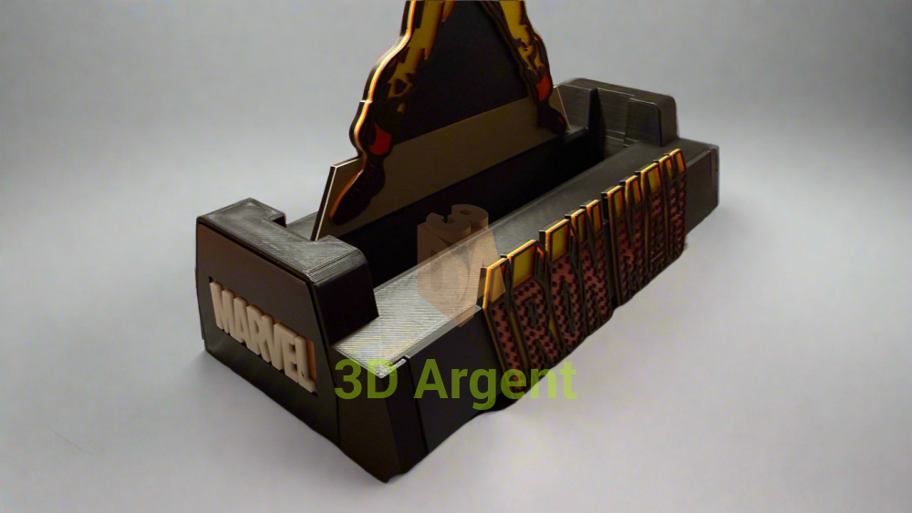 Iron Man CGC Comic Display Stand – 3D Printed Multi-Colour Holder for Slabbed Comics