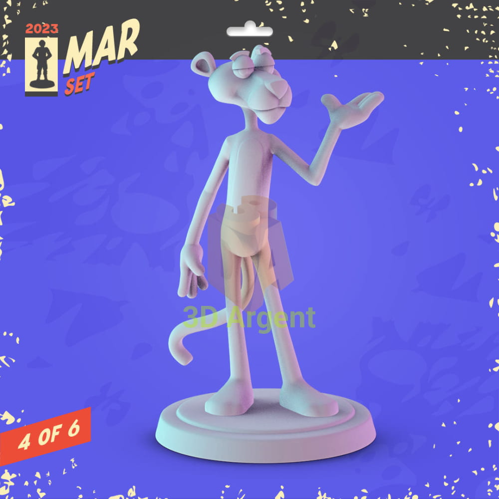 Classic Cartoons Figures compatible D&D DragonLance Miniatures Pop Minis - 6 Pink Panther - Toys & Games:Wargames &