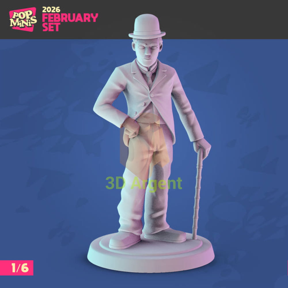 Classic Hollywood Icons Figures compatible D&D DragonLance Miniatures Pop Minis - 1 Charlie Chaplin - Toys &