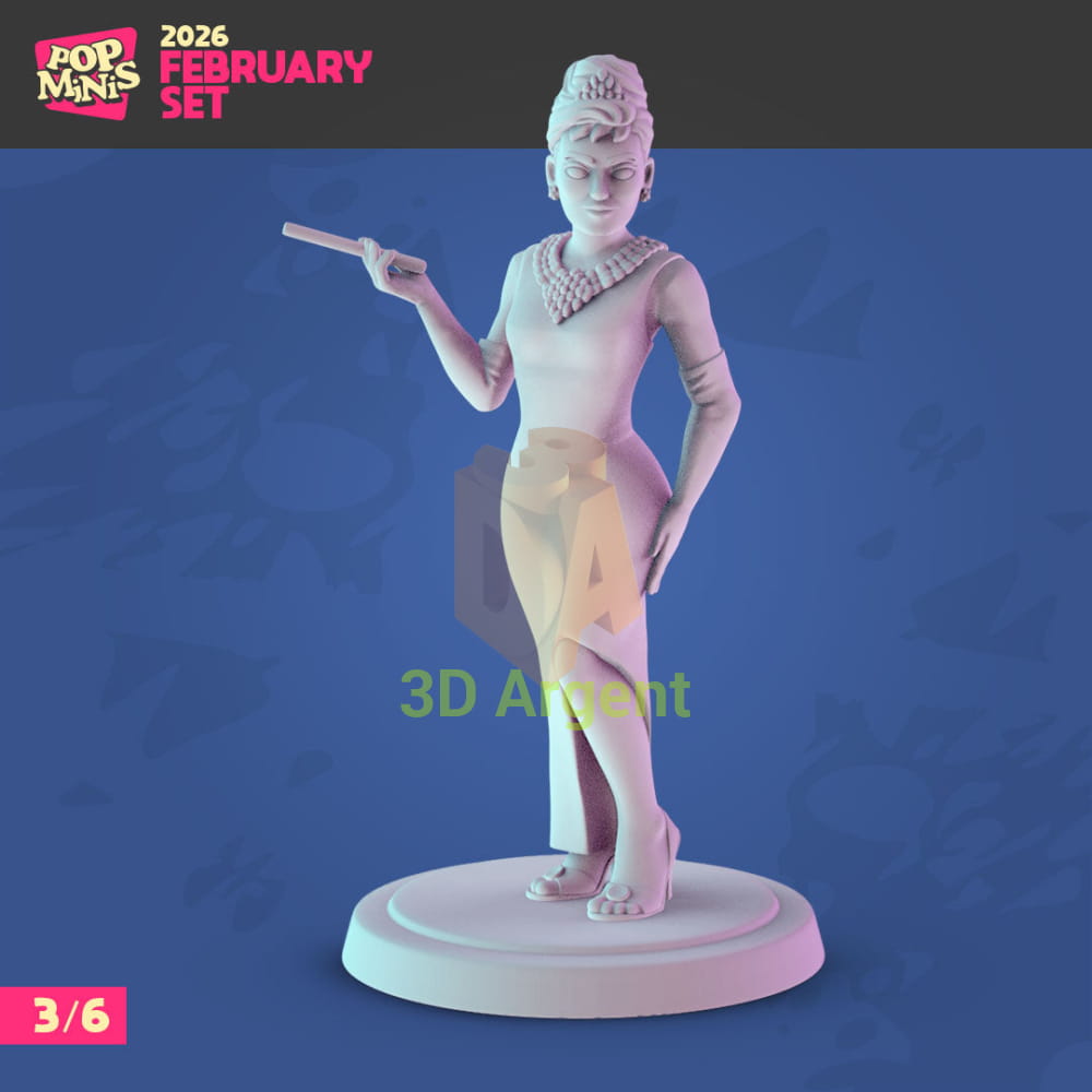 Classic Hollywood Icons Figures compatible D&D DragonLance Miniatures Pop Minis - 2 Audrey Hepburn - Toys &