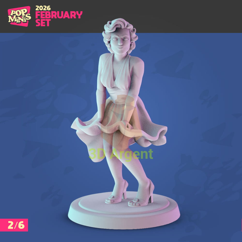 Classic Hollywood Icons Figures compatible D&D DragonLance Miniatures Pop Minis - 3 Marilyn Monroe - Toys &
