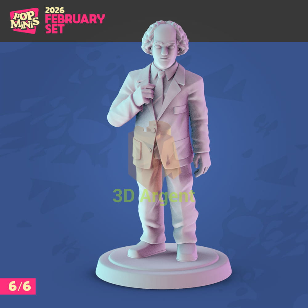 Classic Hollywood Icons Figures compatible D&D DragonLance Miniatures Pop Minis - 4 Larry Fine - Toys & Games:Wargames