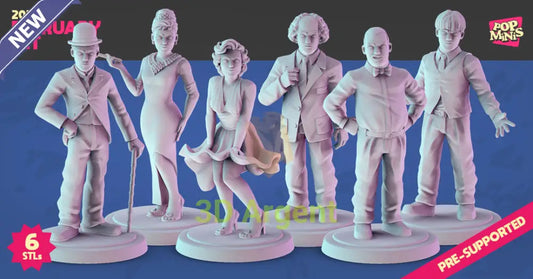 Classic Hollywood Icons Figures compatible D&D DragonLance Miniatures Pop Minis - All Figures - Toys & Games:Wargames &