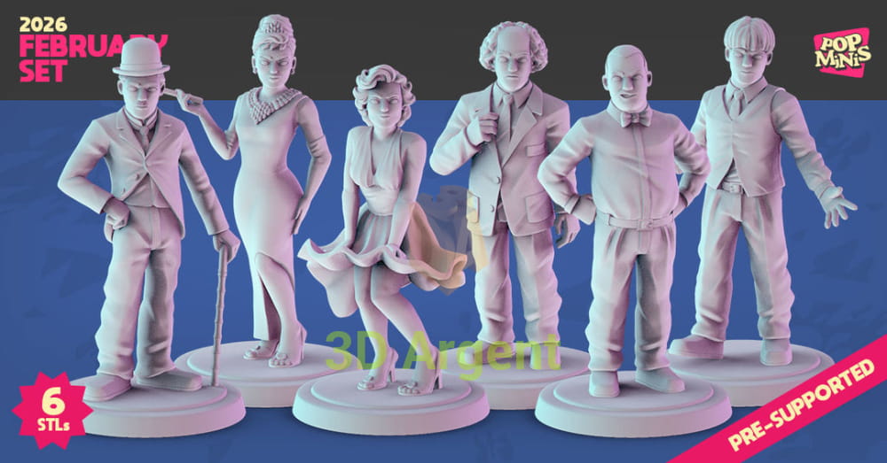 Classic Hollywood Icons Figures compatible D&D DragonLance Miniatures Pop Minis - All Figures - Toys & Games:Wargames &