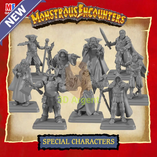 Classic Special Characters – D&D Pathfinder Frostgrave Fantasy Tabletop Gaming compatible 3D Printed Resin Miniatures