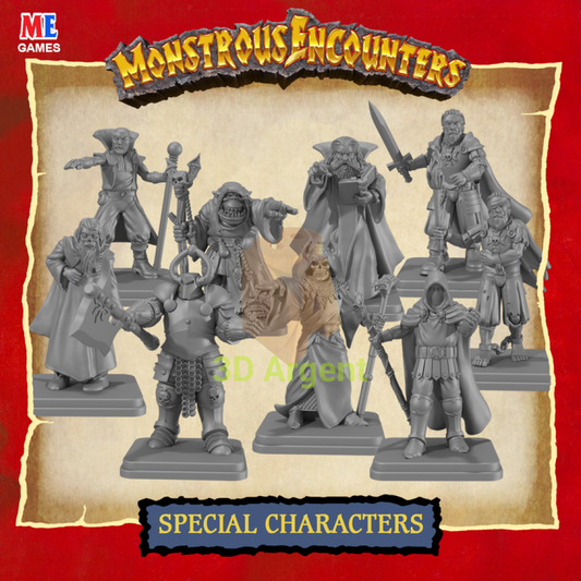 Classic Special Characters – D&D Pathfinder Frostgrave Fantasy Tabletop Gaming compatible 3D Printed Resin Miniatures