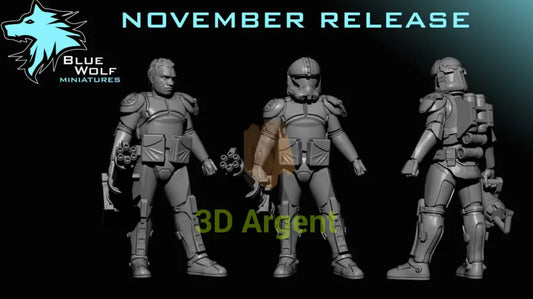 Clone Heavy Gunner Star Wars Legion 3D Printed Resin BlueWolf Miniature Toys & Games:Wargames & Role-Playing:Star Wars