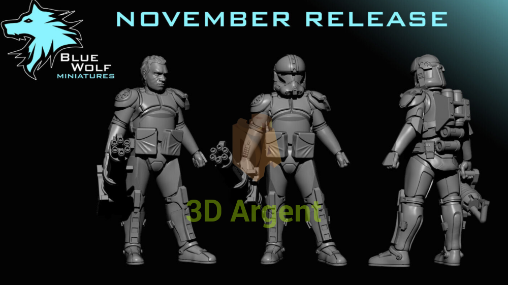 Clone Heavy Gunner Star Wars Legion 3D Printed Resin BlueWolf Miniature Toys & Games:Wargames & Role-Playing:Star Wars