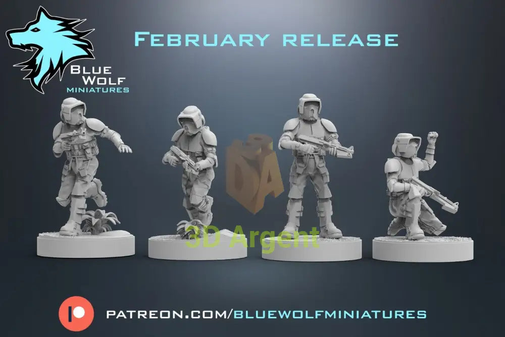 Clone Scout Troopers - Star Wars Legion 3D Printed Resin BlueWolf Miniatures Toys & Games:Wargames & Role-Playing:Star